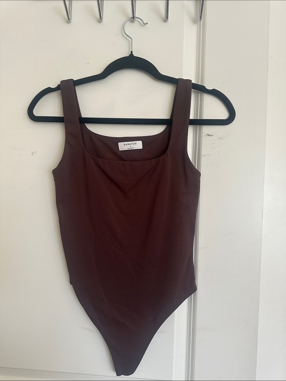Babaton Chocolate Brown Square Neck Bodysuit